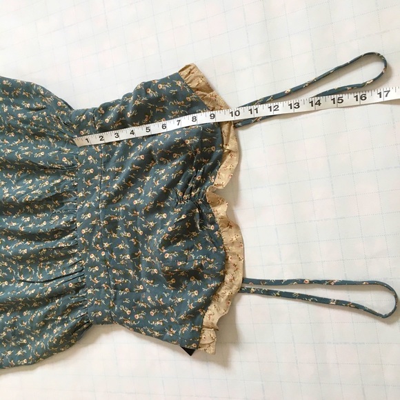 Lulu's Floral Maxi Dress in Green and Cream - Picture 7 of 16